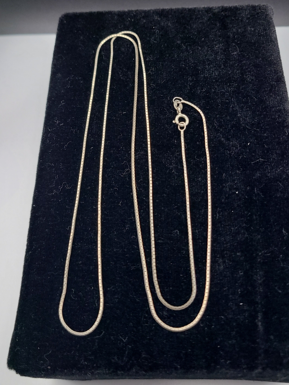 30" 925 Italy Silver Long Women’s Box Chain Necklace - Picture 5 of 5
